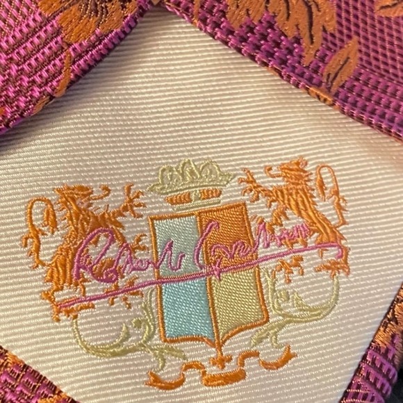 Robert Graham Necktie Pink Orange Floral Knowledge Wisdom Truth‎ Made In USA - Picture 7 of 7